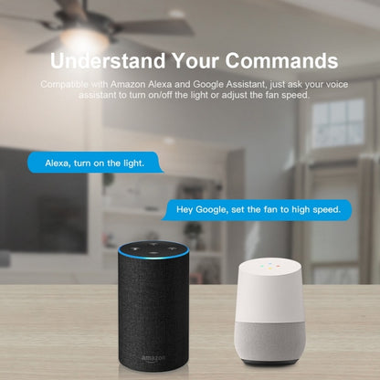 SONOFF iFan04-L APP Remote Control Smart Fan Light Switch Support Tmall Genie (100V-120V)