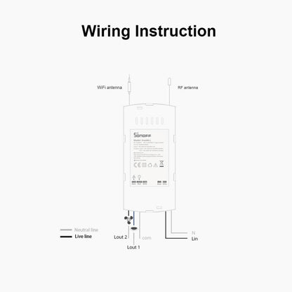 SONOFF iFan04-L APP Remote Control Smart Fan Light Switch Support Tmall Genie (100V-120V)