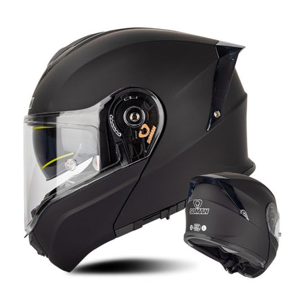 SOMAN Racing Motorcycle Double Lens Riding Safety Helmet, M, L, XL, XXL