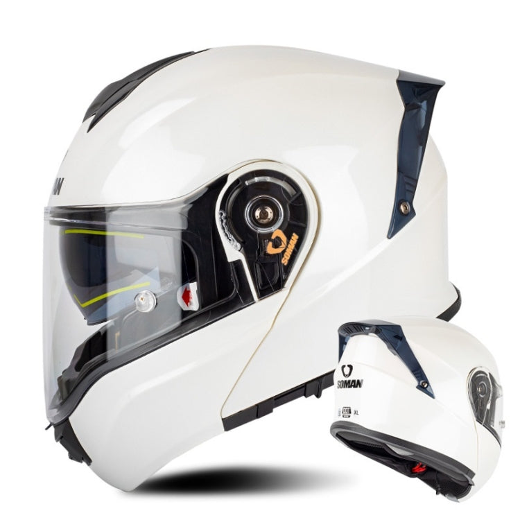 SOMAN Racing Motorcycle Double Lens Riding Safety Helmet, M, L, XL, XXL