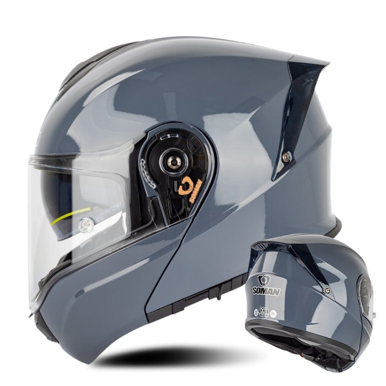 SOMAN Racing Motorcycle Double Lens Riding Safety Helmet, M, L, XL, XXL