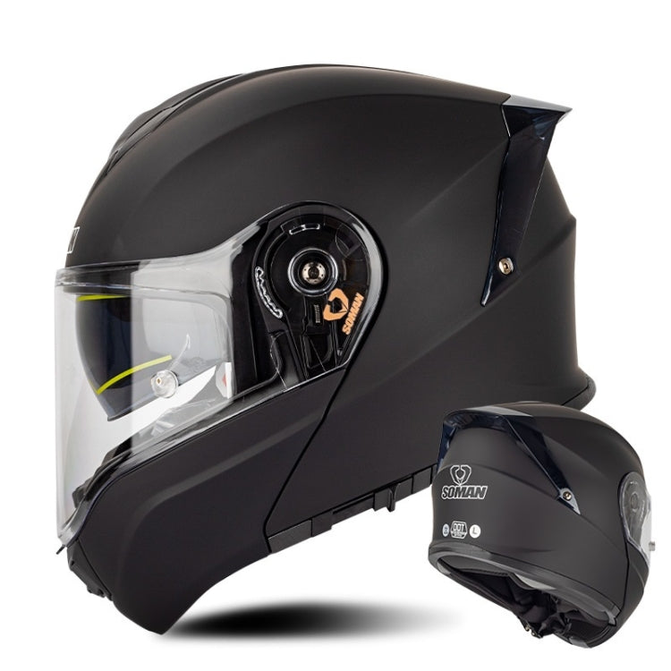 SOMAN Racing Motorcycle Double Lens Riding Safety Helmet, M, L, XL, XXL