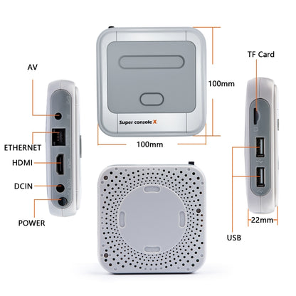 Wireless 4K HD 3D Double Game Console Box, US Plug, 64GB US Plug, 128GB US Plug, 256GB US Plug