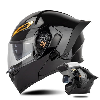 SOMAN Motorcycle Dual Lens Riding Peel-Off Full Coverage Helmet, S, M, L, XL