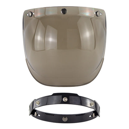 Motorcycle Helmet Three-Button Windproof Lens With Bracket