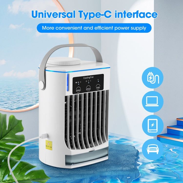 CF008 Mini Household Humidification Spray Air Cooler USB Plug-in Portable Air Conditioner Fan, CF008