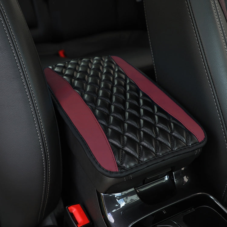 Car Center Console Cover Mat PU Leather Car Armrest Cover, 32x19cm
