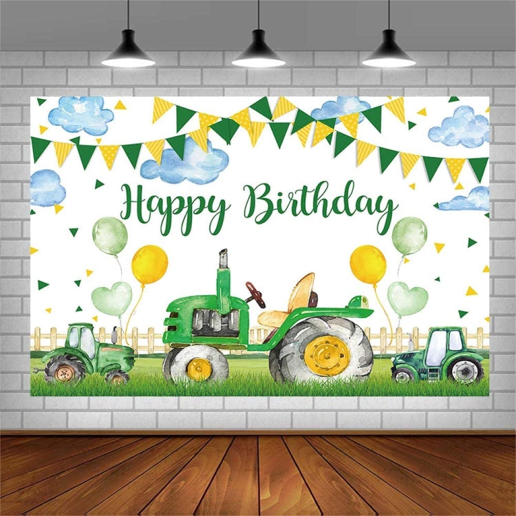 Farm Tractor Photography Backdrop Cloth Birthday Party Decoration Supplies, 150x100cm, 150x210cm, 180x110cm, 180x240cm, 180x270cm