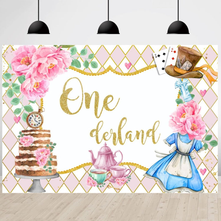 Tea Party Tea Cup Teapot Birthday Backdrop Cloth, 150x100cm, 210x150cm, 180x180cm, 210x180cm