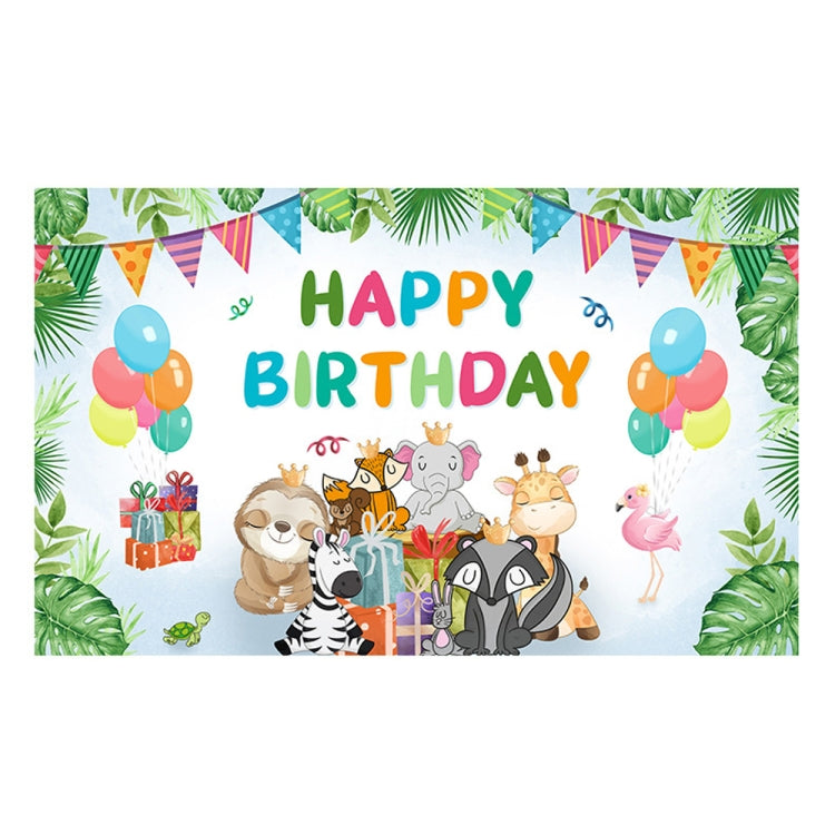 Animal Birthday Theme Backdrop Cloth Party Decoration, 180x90cm, 180x110cm