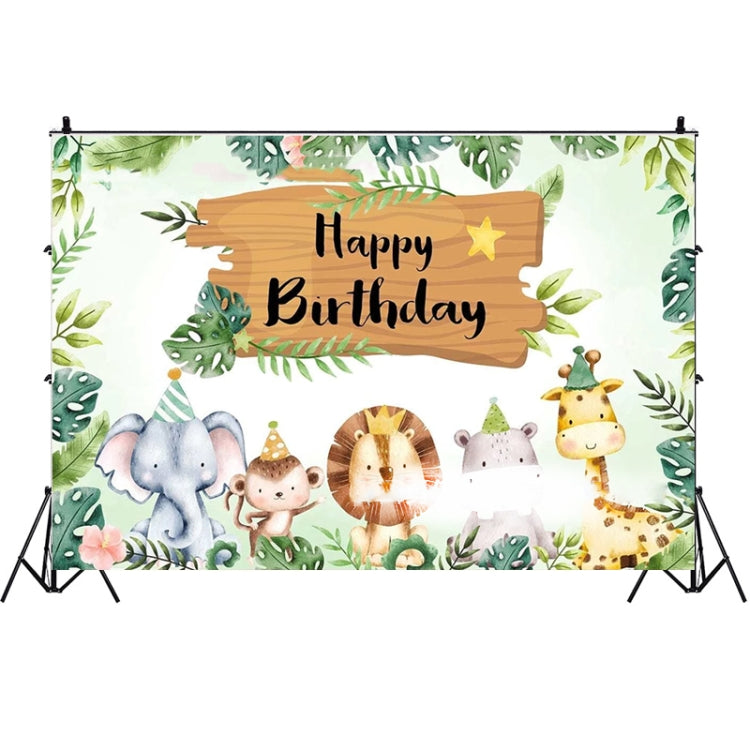 Animal Kids Birthday Party Backdrop Cloth Tapestry Decoration Backdrop Banner Cloth, 150x100cm, 180x110cm, 180x180cm, 210x150cm, 210x180cm