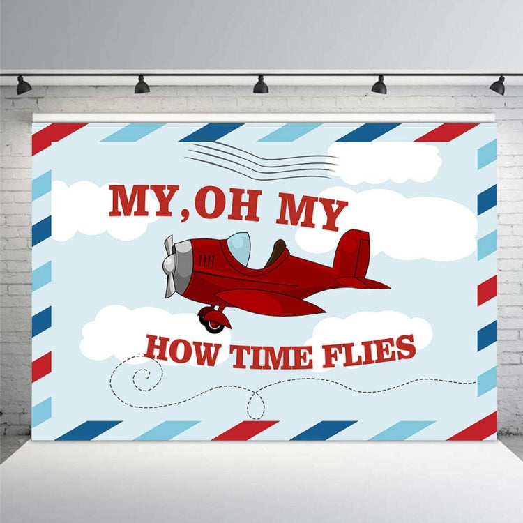 Cartoon Small Aircraft Children Birthday Background Cloth, 150x100cm, 210x150cm, 180x180cm, 210x180cm