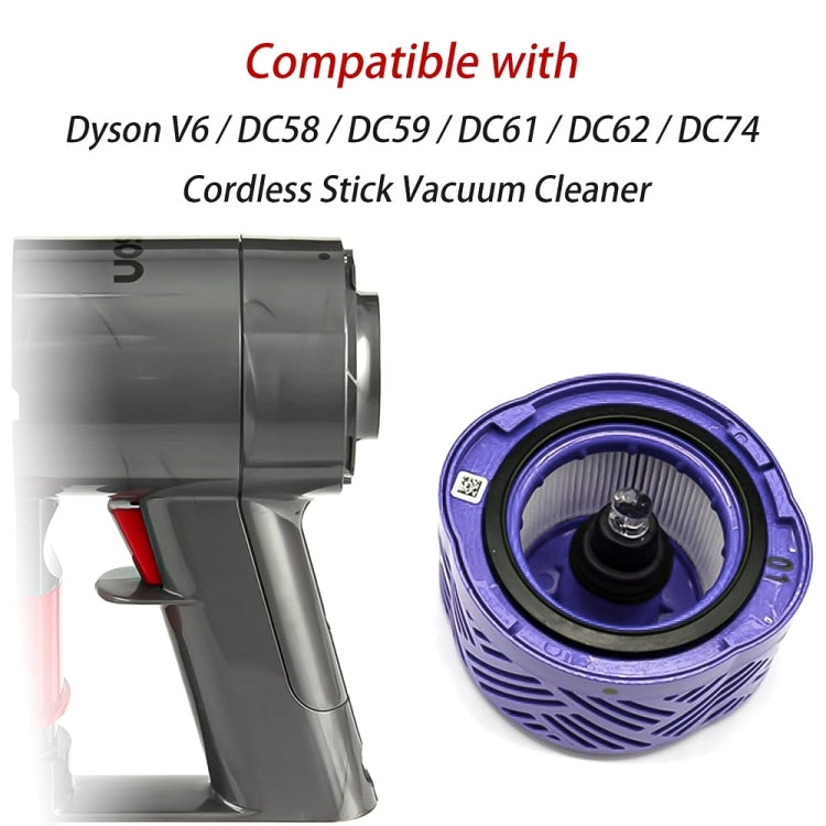 For Dyson V6 DC59/58/63/74 Vacuum Cleaner Accessories, Motor Rear Cover + Rear Filter Element + Front