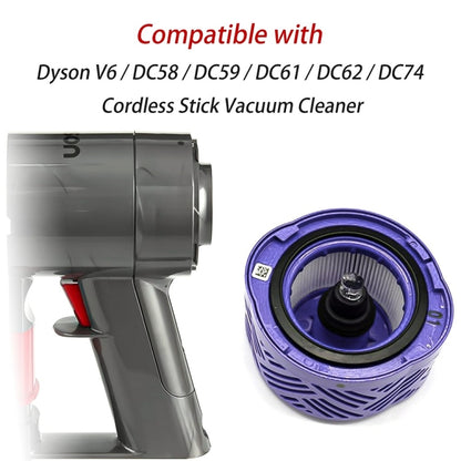 For Dyson V6 DC59/58/63/74 Vacuum Cleaner Accessories, Motor Rear Cover + Rear Filter Element + Front