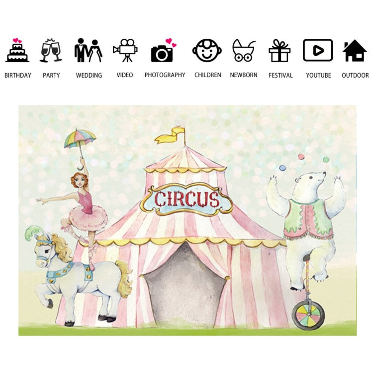 150 x 100cm Circus Clown Show Party Photography Background Cloth Decorative Scenes