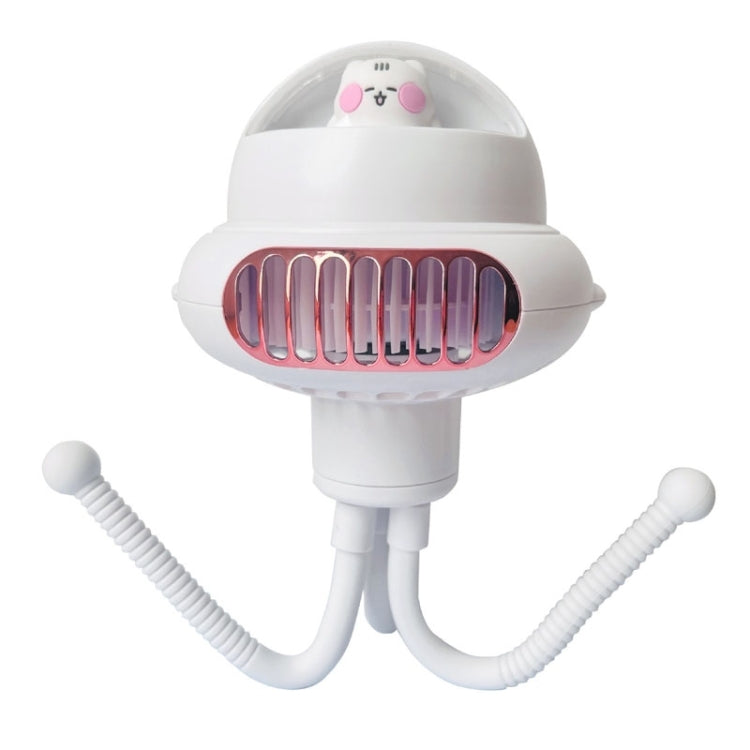 Shaking Head Stroller Fan Leafless Octopus Mute Portable Mini Fan, Normal Version (Yellow), Normal Version (Pink), Normal Version (White), Shaking Head Version (Yellow), Shaking Head Version (Pink), Shaking Head Version (White)