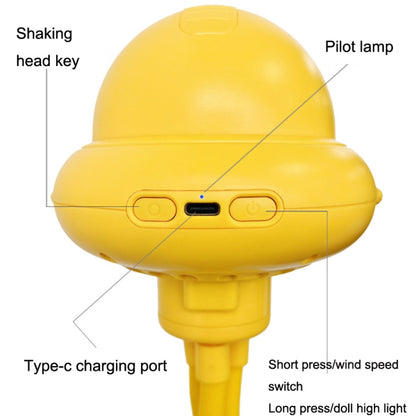 Shaking Head Stroller Fan Leafless Octopus Mute Portable Mini Fan, Normal Version (Yellow), Normal Version (Pink), Normal Version (White), Shaking Head Version (Yellow), Shaking Head Version (Pink), Shaking Head Version (White)