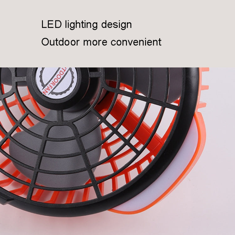 Outdoor Camping USB Charging Fan Tent Swing Head Fan With Tripod LED Light