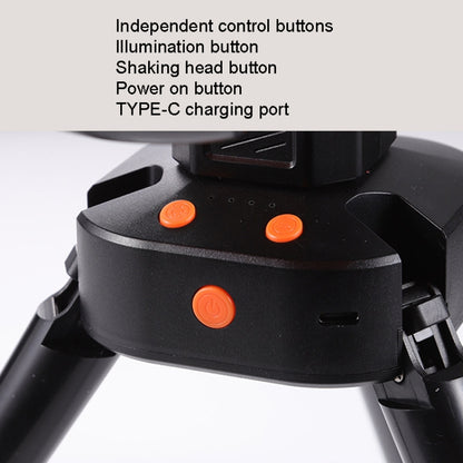 Outdoor Camping USB Charging Fan Tent Swing Head Fan With Tripod LED Light
