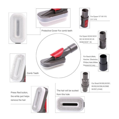 For Dyson V6 V7 V8 V9 Meile Vacuum Cleaner Pet Hair Removal Brush, Kit With Hose, Kit Without Hose, Only Brush, Brush With V8 Adapter, With 35-32mm Adapter