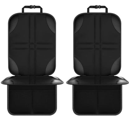 2pcs Child Car Seat Protector Non-Slip Base Material + Waterproof 600D Fabric, Red Line, Black Line
