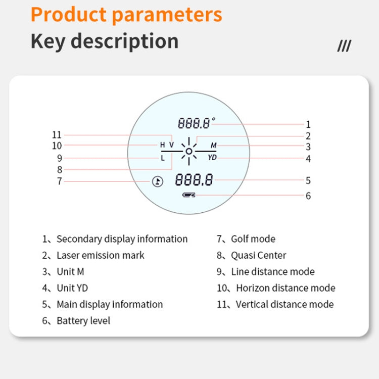 ARBULL LS-1000 Golf Rangefinder Outdoor Altimeter Goniometer Telescope, LS-1000