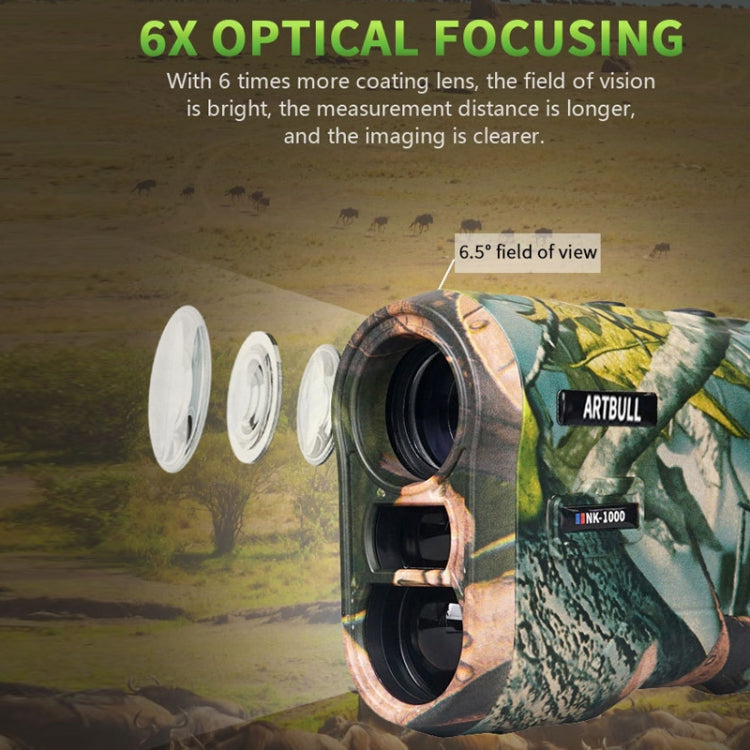 ARTBULL NK-1000 Camouflage Golf Rangefinder Rechargeable Telescope, Random Color Delivery, NK-1000