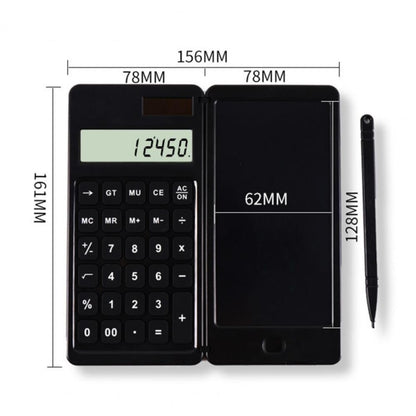 Solar Calculator Handwriting Board Learning Office Portable Folding LCD Writing Board, Solar & Button Battery