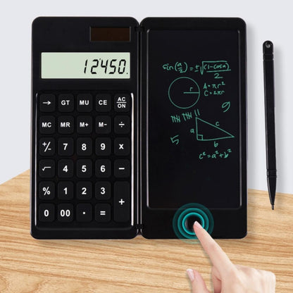 Solar Calculator Handwriting Board Learning Office Portable Folding LCD Writing Board, Solar & Button Battery