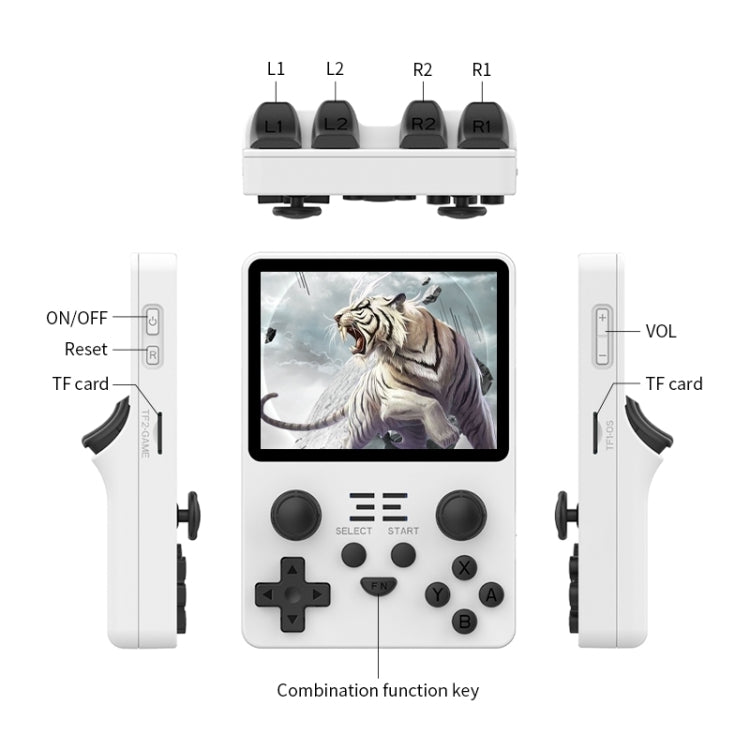 POWKIDDY RGB20S  3.5-Inch IPS Screen Retro Open Source Handheld Game Console, 16GB Without Game, 16GB+32GB, 16GB+64GB, 16GB+128GB, 16GB+256GB