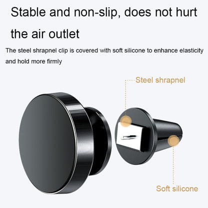 Air Outlet Type Aluminum Alloy Car Magnetic Suction Bracket Navigation Phone Holder, Air Outlet (Black), Air Outlet (Gold), Air Outlet (Silver)