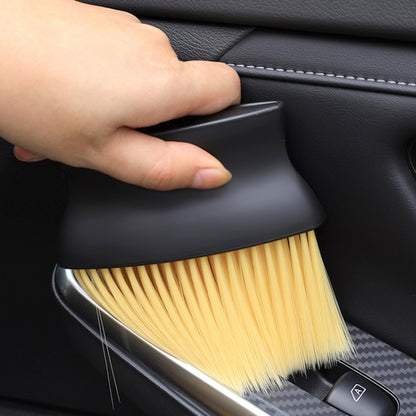 Car Air Conditioning Outlet Cleaning Brush Ultra-Soft Auto Interior Detail Brus, Black, Yellow