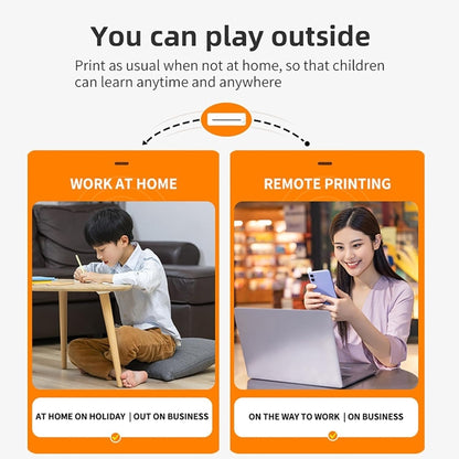 Bluetooth Connection Inkless A4 Printer Portable Mini Student Office Home Photo Printer, X8