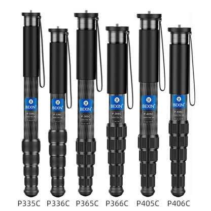 Carbon Fiber Monopod Travel Shooting Mobile Phone Live Selfie Bracket Retractable Portable Monopod, BEXIN P335CF-S, BEXIN P336CF-S, BEXIN P365CF-S, BEXIN P366CF-S, BEXIN P405CF-S, BEXIN P406CF-S