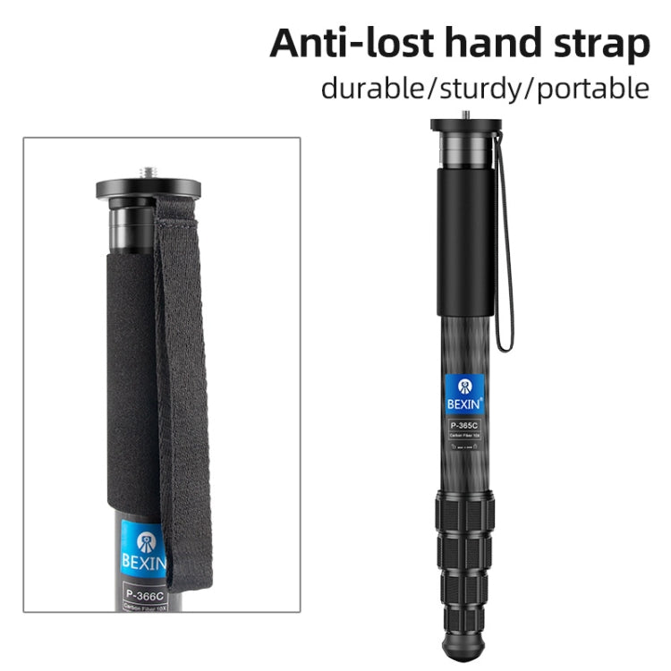 Carbon Fiber Monopod Travel Shooting Mobile Phone Live Selfie Bracket Retractable Portable Monopod, BEXIN P335CF-S, BEXIN P336CF-S, BEXIN P365CF-S, BEXIN P366CF-S, BEXIN P405CF-S, BEXIN P406CF-S