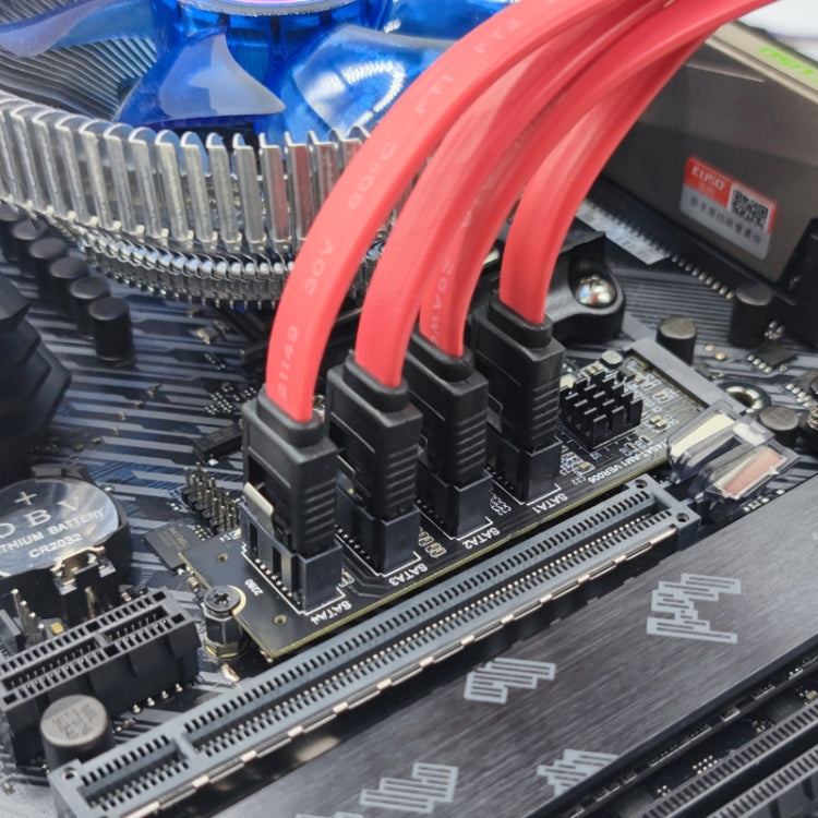 JMB582 M2 KEY-M NVME PCI-E To SATA3.0 Hard Disk Transfer Card, M2 KEY-M NVME PCI-E To SATA3.0