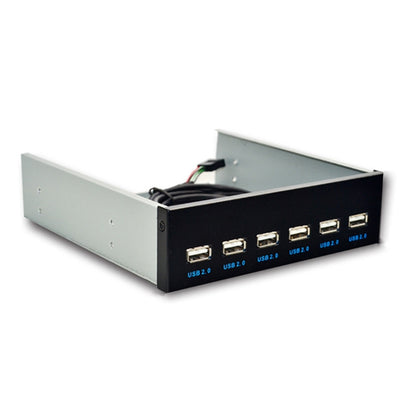 7 Port USB2.0 Optical Drive Bit Front Panel, Side Plug, Flat Mouth