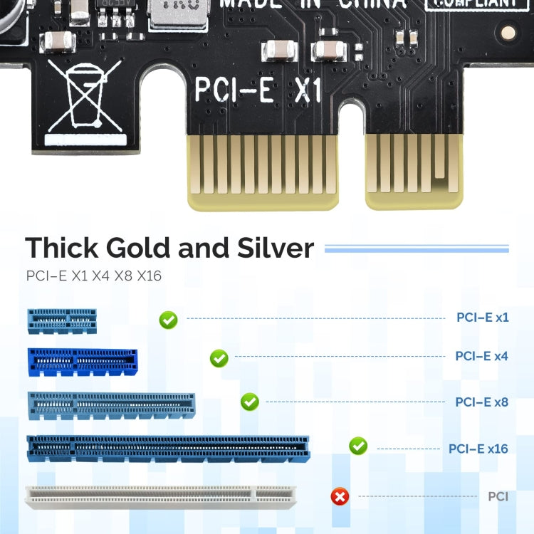 PCE7USB-R05  PCI-E To USB 3.2 GEN1 7-Port 19PIN Expansion Card Super Speed 5Gbps, PCE7USB-R05