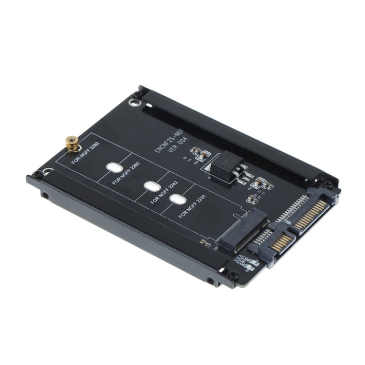 ENCNF2S-N01 NGFF To SATA3 Transfer Card M.2 KEY B-M SSD To 6Gbps Interface Conversion Adapter, With Baffle, With SATA 22pin Cable, Without Baffle