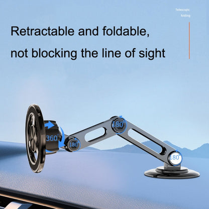 Magsafe Magnetic Mobile Phone Bracket Metal Car Navigation Folding Bracket, CZY-F82Y(Black)