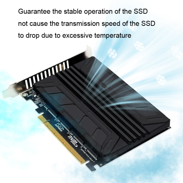 NVMe M.2 MKEY SSD RAID Array Motherboard PCIE Split Card Heatsink, Heatsink