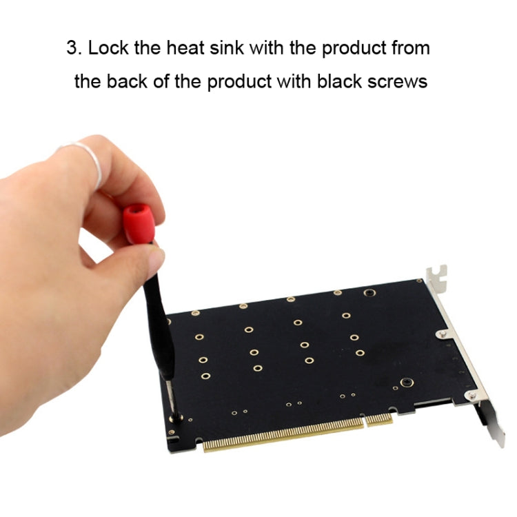 NVMe M.2 MKEY SSD RAID Array Motherboard PCIE Split Card Heatsink, Heatsink