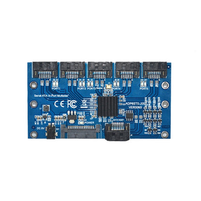 SATA Expansion Card 1 to 5 Port Riser Card, SATA3.0 6Gbps JMB575 Chip, SATA2.0 3Gbps JMB321 Chip