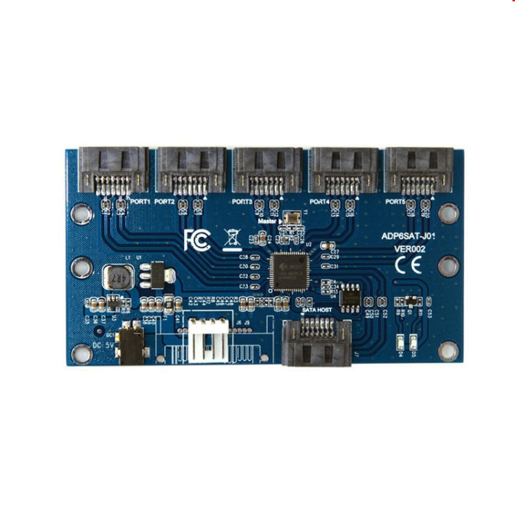 SATA Expansion Card 1 to 5 Port Riser Card, SATA3.0 6Gbps JMB575 Chip, SATA2.0 3Gbps JMB321 Chip