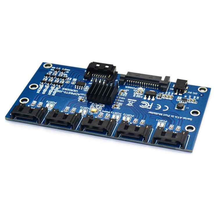 SATA Expansion Card 1 to 5 Port Riser Card, SATA3.0 6Gbps JMB575 Chip, SATA2.0 3Gbps JMB321 Chip