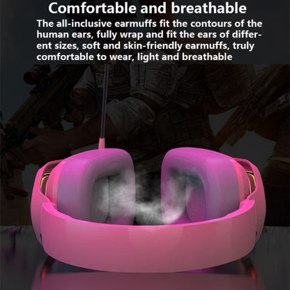 Ajazz AX368 Computer Game Audio Recognition RGB Headset, AX368 7.1 Channel Version Pink, AX368 3.5mm Version Pink, AX368 3.5mm Version Black