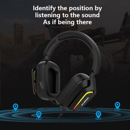 Ajazz AX368 Computer Game Audio Recognition RGB Headset, AX368 3.5mm Version Pink, AX368 3.5mm Version Black, AX368 7.1 Channel Version Pink