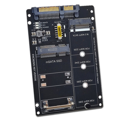 SATA 22PIN To MSATA Or M.2 NGFF SATA Card 2 In 1 SSD Converter Card, Only Card, With SATA 22pin Cable, With USB 3.0 Cable
