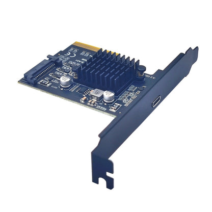 PCI-E 4X To  USB3.2 Gen2x2 Type-C 20Gbps SATA Expansion Card Asmedia ASM3242 Chip, PCI-E 4X To USB3.2 Gen2x2 Type-C