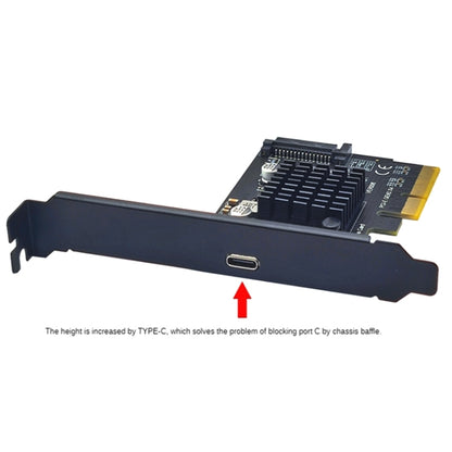 PCI-E 4X To  USB3.2 Gen2x2 Type-C 20Gbps SATA Expansion Card Asmedia ASM3242 Chip, PCI-E 4X To USB3.2 Gen2x2 Type-C